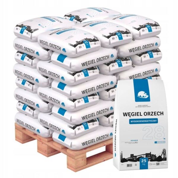 Węgiel Orzech II 28MJ 30-50 mm opak 25kg/1t